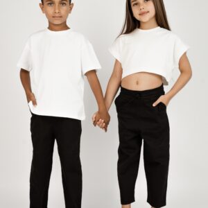 מכנס slim יוניסקס שחור - 8-9Y