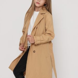 מעיל טרנץ קלאסי לילדות - 6-7Y