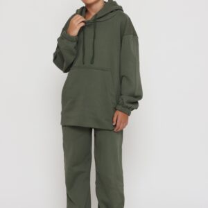 חליפת פוטר קלאסית עם קפוצון בצבע ירוק