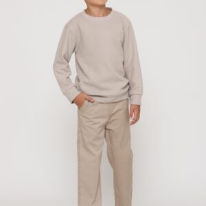 מכנס סיגר קלאסי ספורט אלגנט בז טבעי - 6-7Y