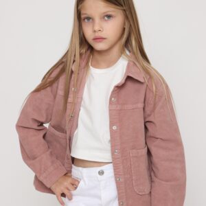 ג׳קט קורדרוי אוברסייז ורוד לילדה